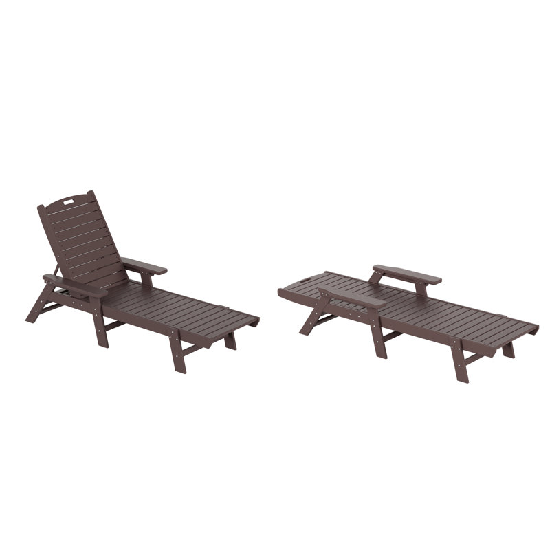 Chaise longue inclinable de 46,7 po Laguna, Brun foncé