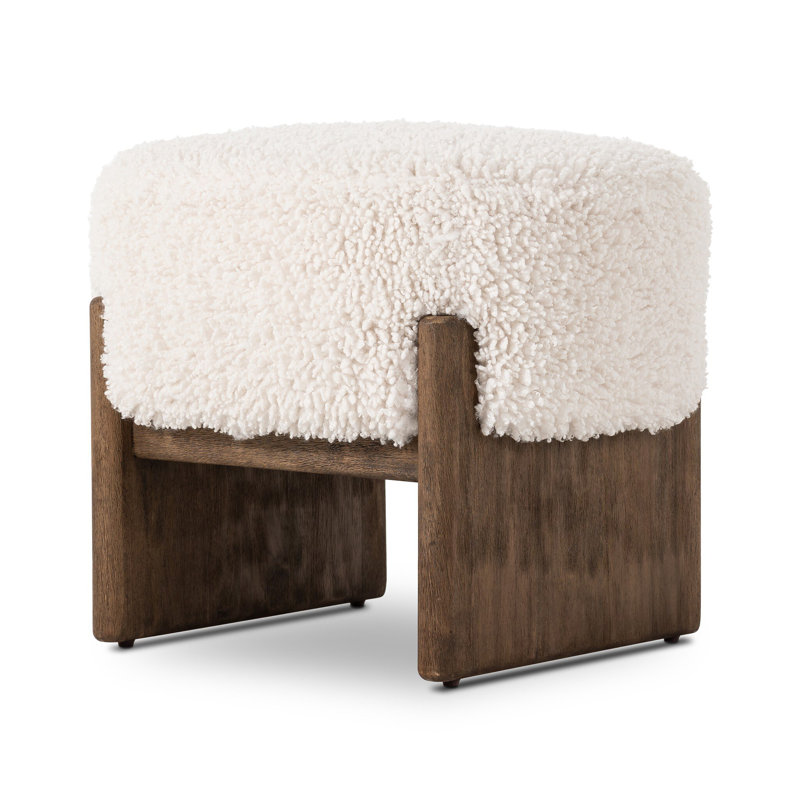 Kirby Accent Stool, Polyester, Andes Natural