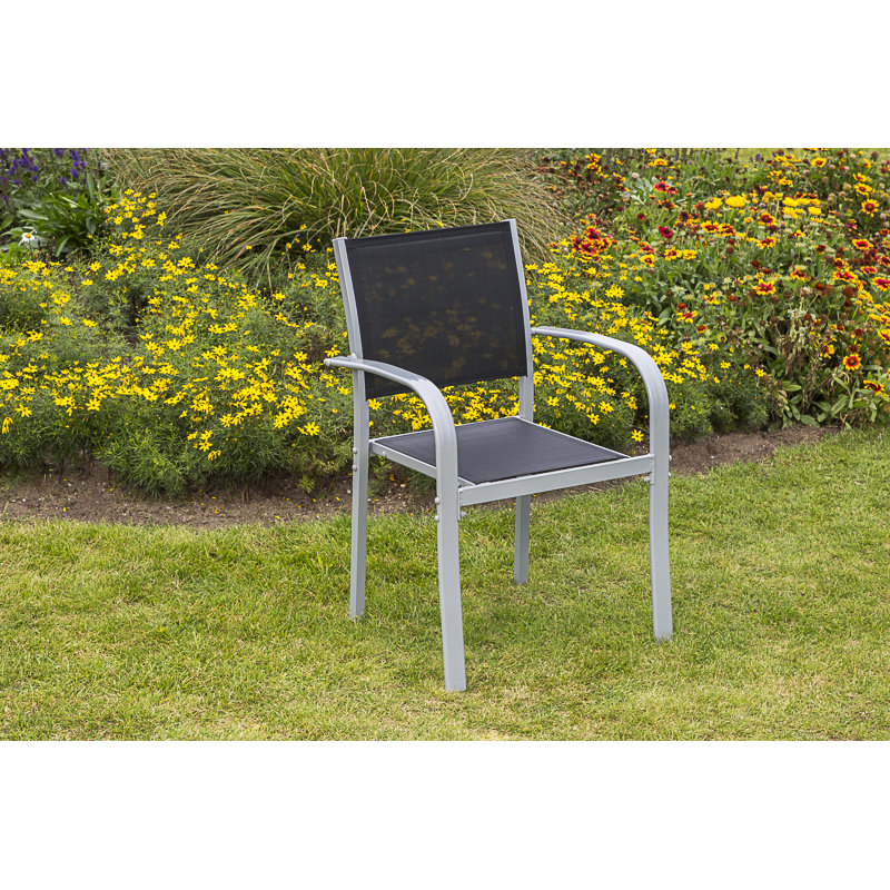 Ouarzazate Stacking Patio Dining Armchair with Cushion