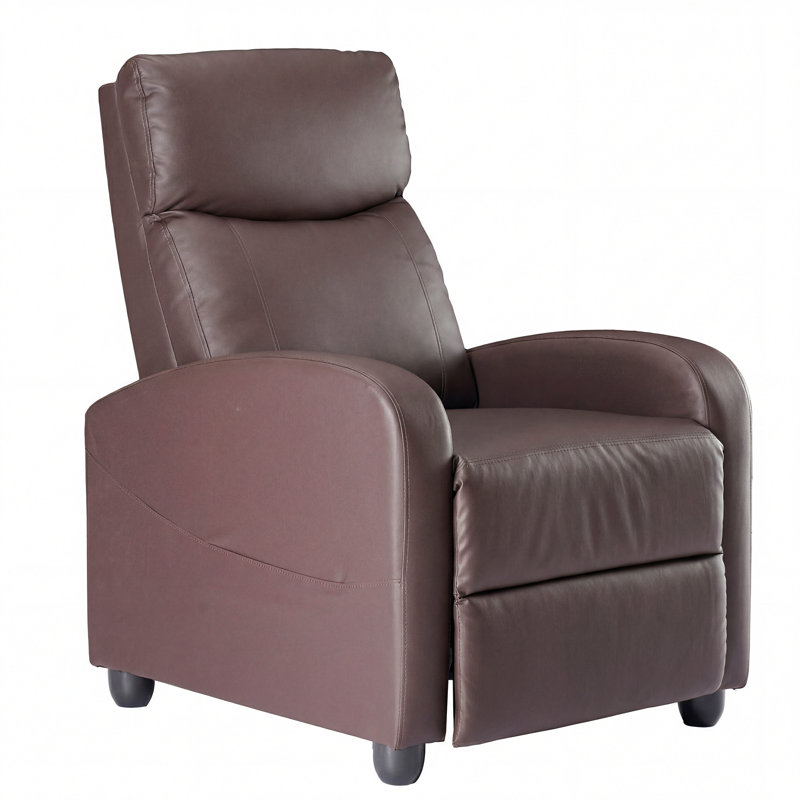 Fauteuil inclinable ergonomique à massage, fauteuil inclinable manuel à 160 ° avec 8 modes et télécommande, Brown