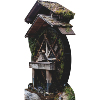 SP13447 Tall Water Wheel Mill Homestead Off Grid Farm Cardboard Cutout Standee Standup