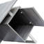 Bureau gris avec tiroirs et rangement-460878525