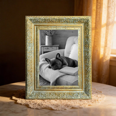 11" x 14" Antique Gold 1PC Ornate Picture Frame for Living Room Decor