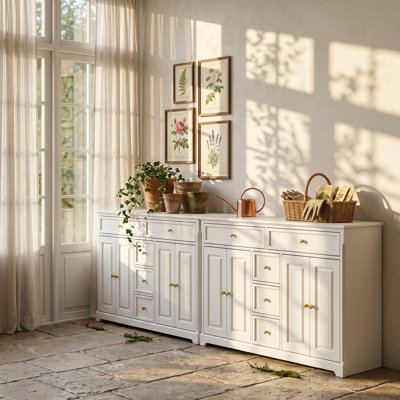 Ensemble de 118 buffets 118 po avec 10 tiroirs Farmhouse