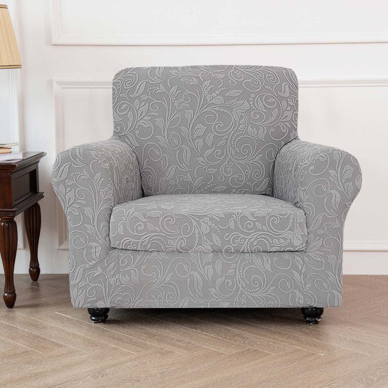 Housse tricotée pour fauteuil inclinable en jacquard, Gris