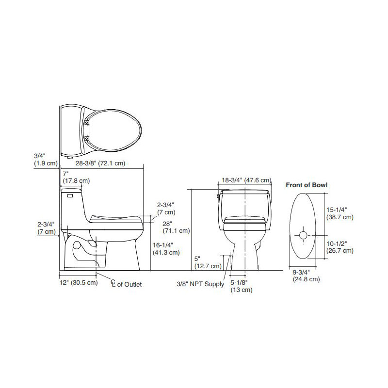 Gabrielle Comfort Height One-Piece Elongated 1.28 GPF Toilet with Aquapiston Flush Technology and Left-Hand Trip Lever, Dune