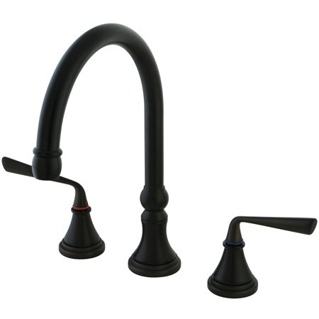 Copenhagen Double Handle Widespread Kitchen Faucet, Oil Rubbed Bronze