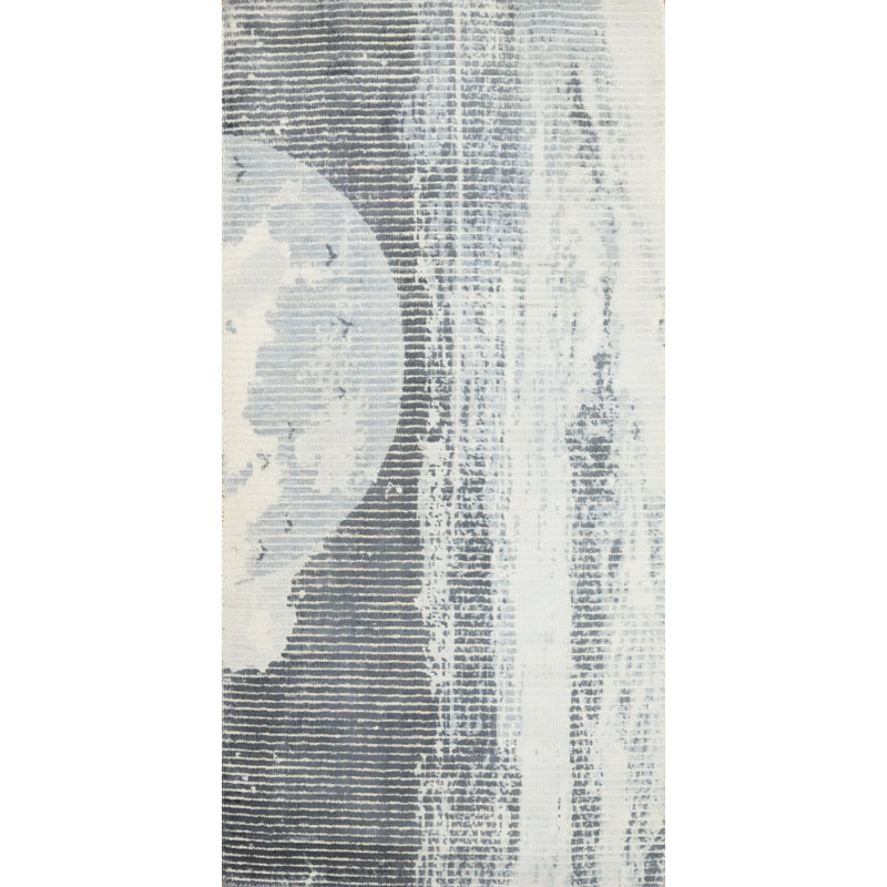 Moonlit Harmony Textured Grey Abstract Rug 2x4 for Chic Spaces