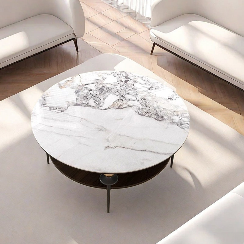 Luxury Slate Coffee Table, 16.53" H x 39.37" L x 39.37" W