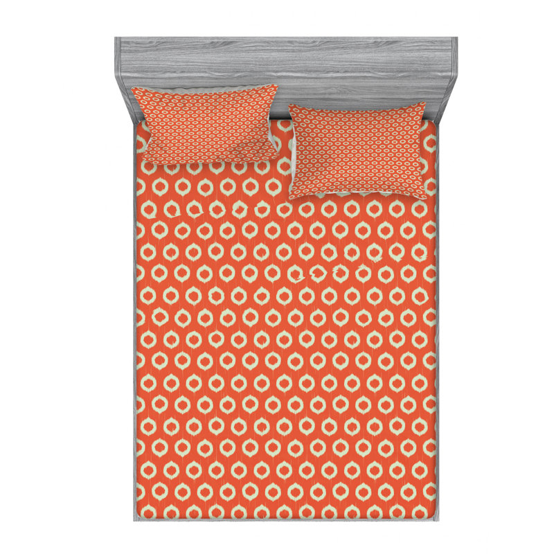 Microfiber Ikat Sheet Set, Full Sheet Set with Fitted Sheet