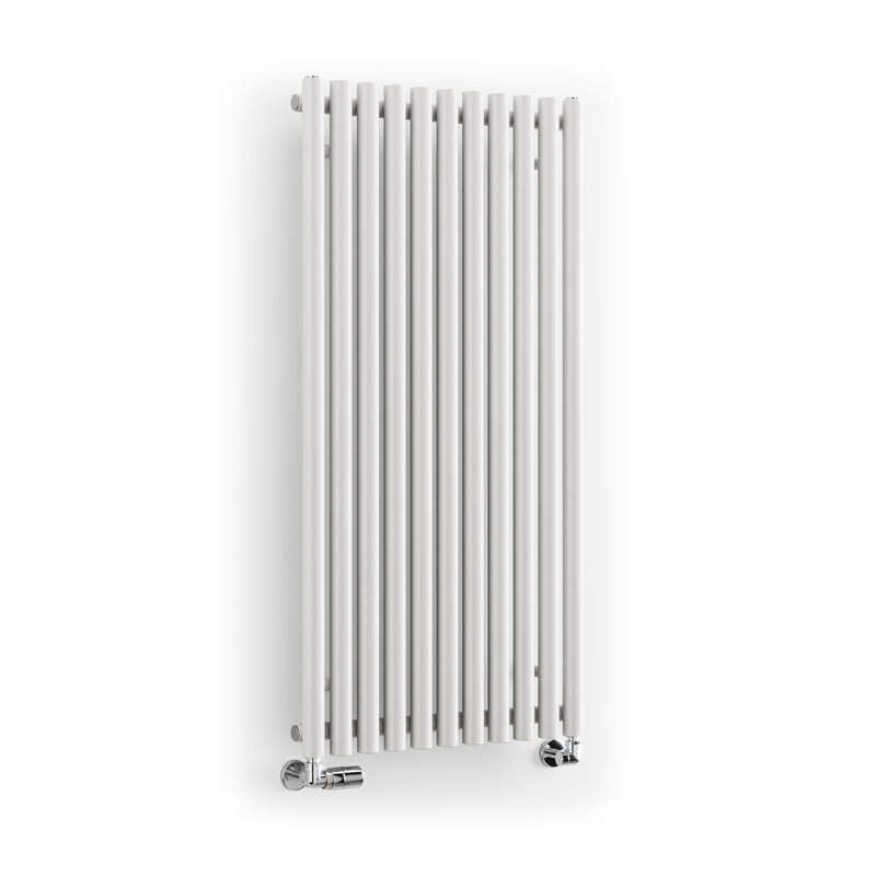 Rolo Room Reversible Cylindrical Bar Designer Radiator, White