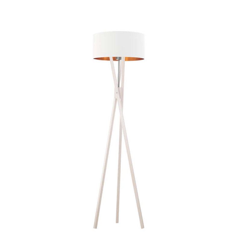 Quinnlynn 150cm Tripod Floor Lamp, White, White
