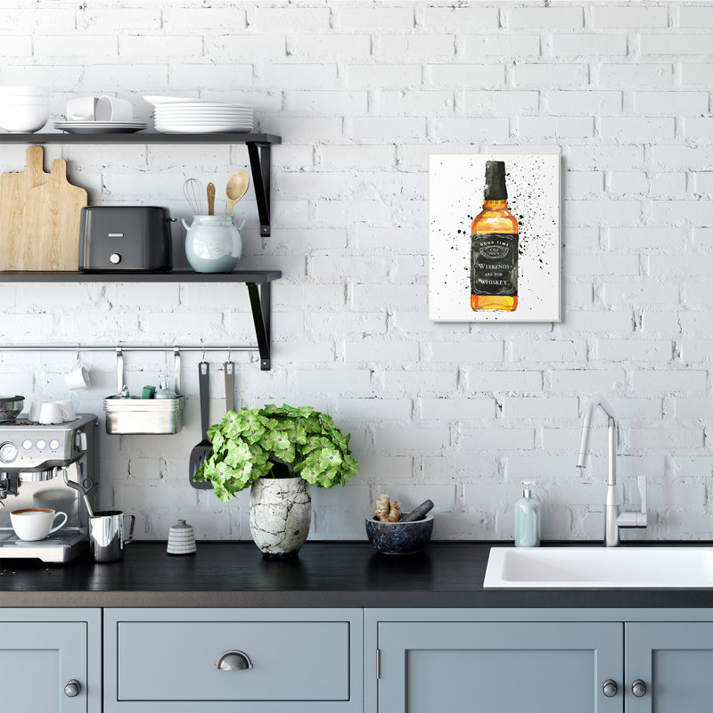 «Weekends Are For Whiskey» citation bouteille d'alcool, H 15 po x l 10 po, Plaque de bois