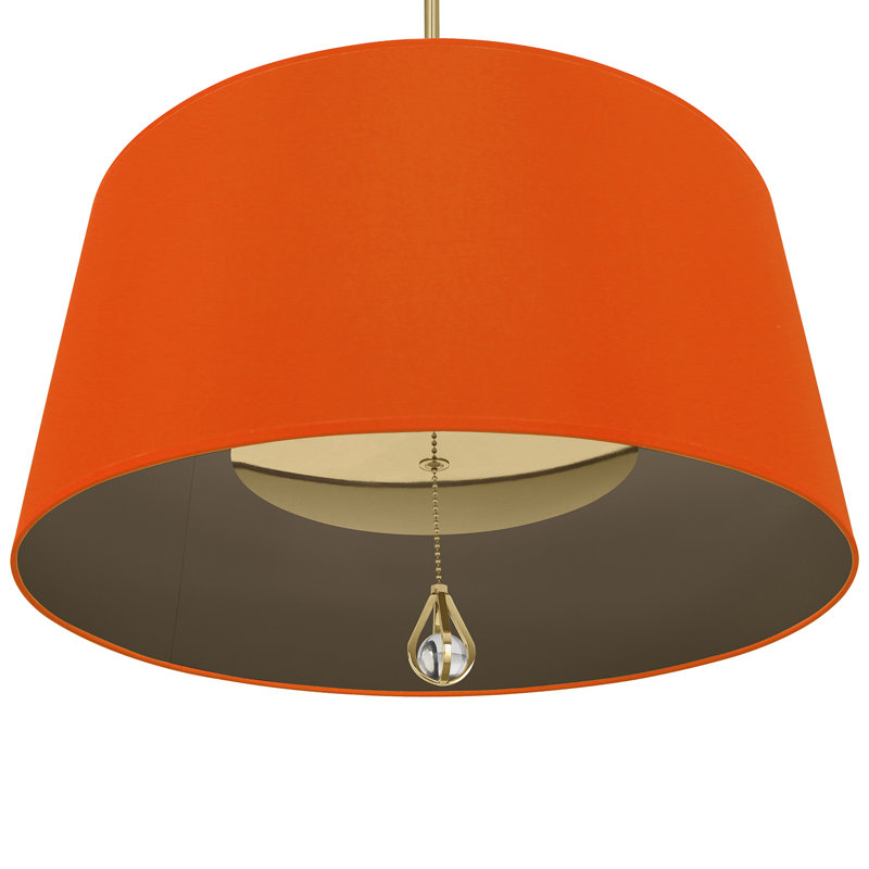 Custis 3 - Light Chandelier, William Of Orange/Revolutionary Storm Lining, Modern Brass
