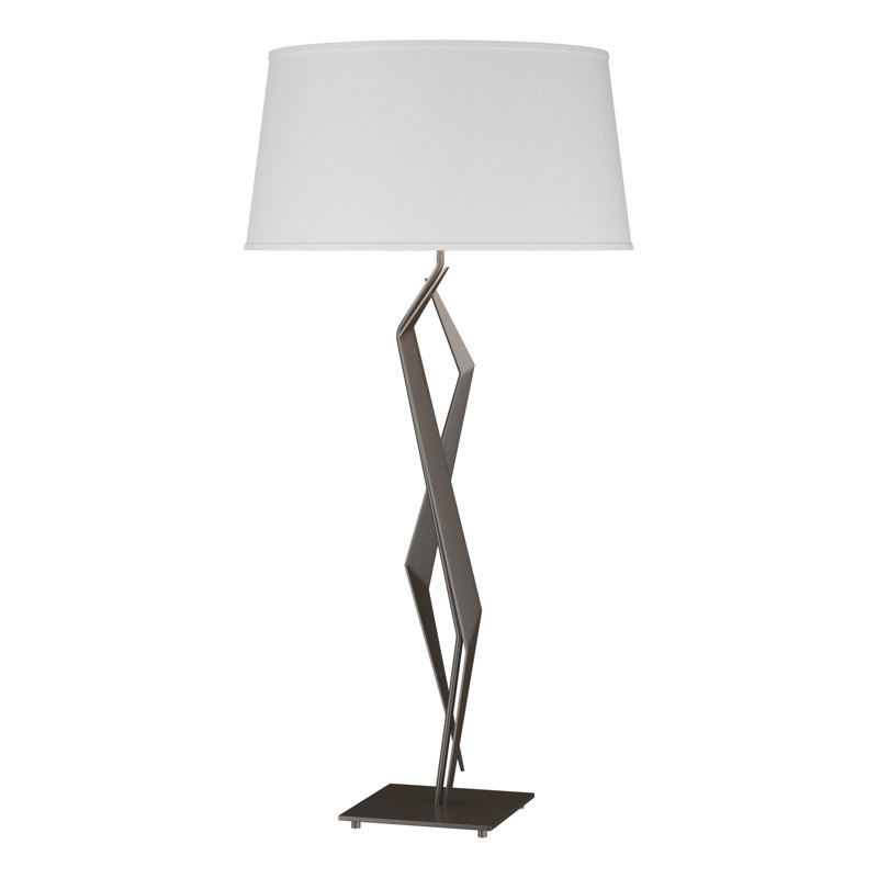 Facet 33.7" Standard Table Lamp, Natural Anna, Oil Rubbed Bronze