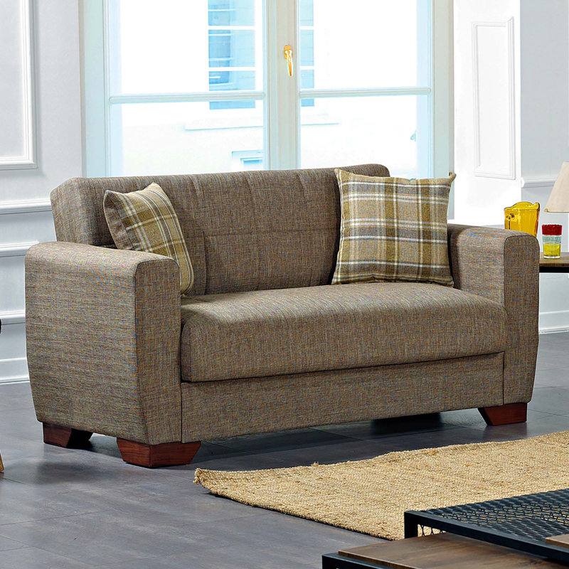 Causeuse convertible avec rangement Loveseat Sofa Collection, Brun