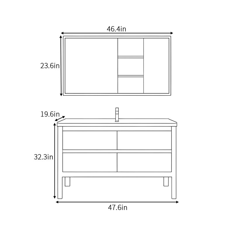 Modern and simple bathroom cabinet