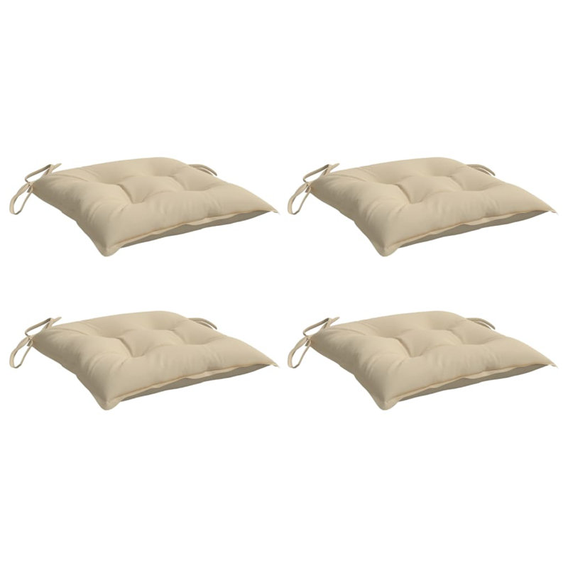 Ensemble de 4 coussins d'extérieur en polyester 100% polyester, Beige