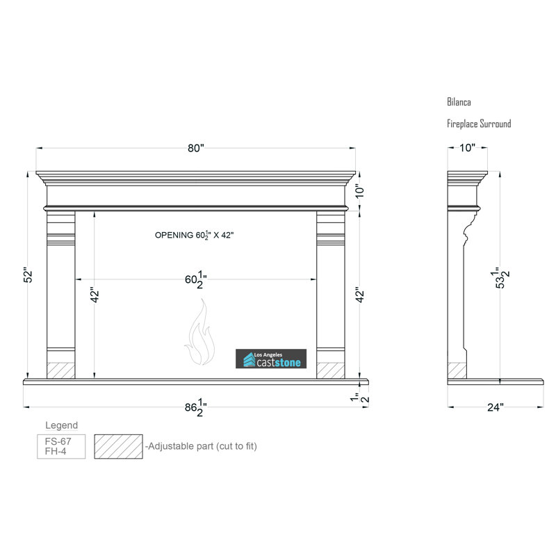 Bordure de foyer Bilanca, Beige de l'Ancien Monde