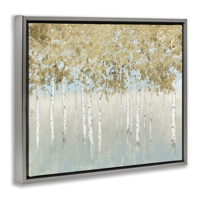 Peinture sur toile encadrée, Toile avec cadre gris, H 16 po x l 20 po