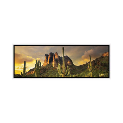 Desert Sunset Panoramic - Wall Art Print - Framed Canvas
