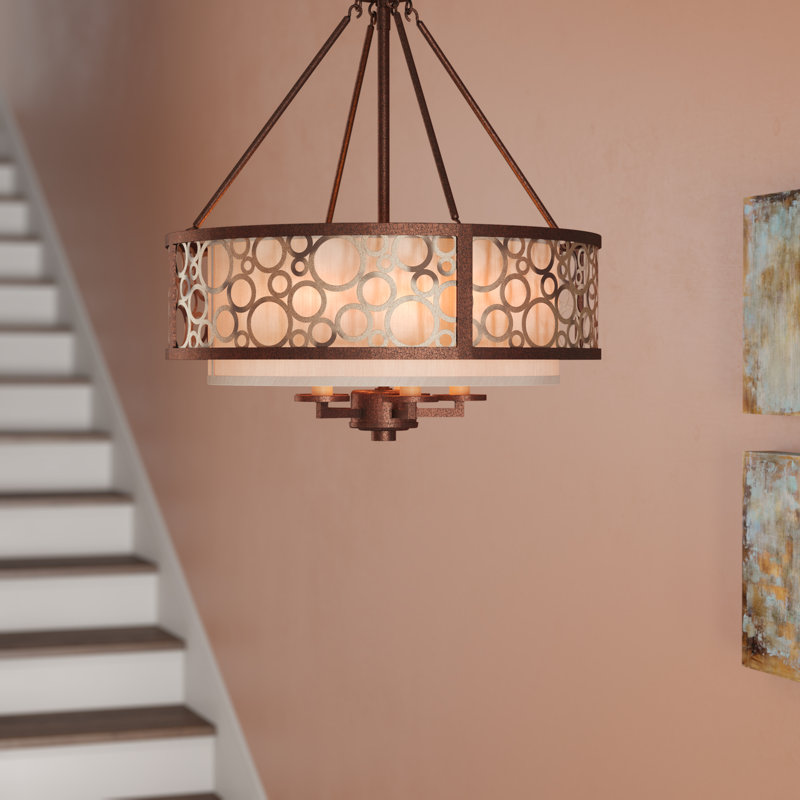 Lustre classique à 5 lumières avec abat-jour Alcove