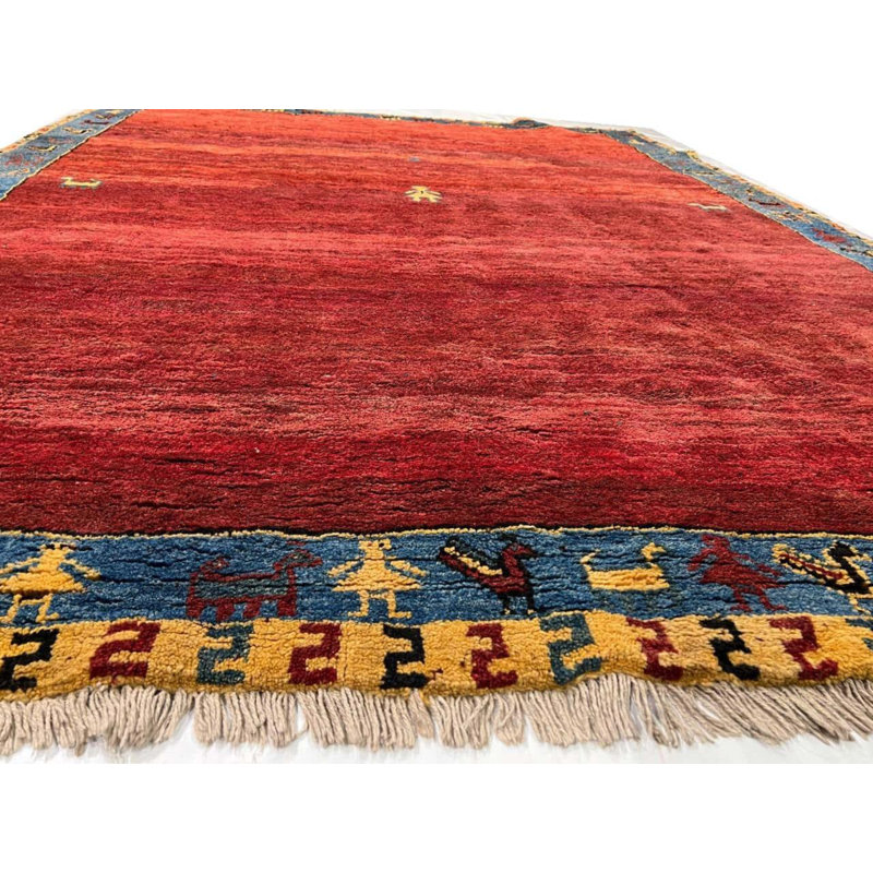 Geometric Area Rug in Red