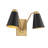 Alyra 2 - Light Dimmable Armed Sconce in Black Brass-238908285
