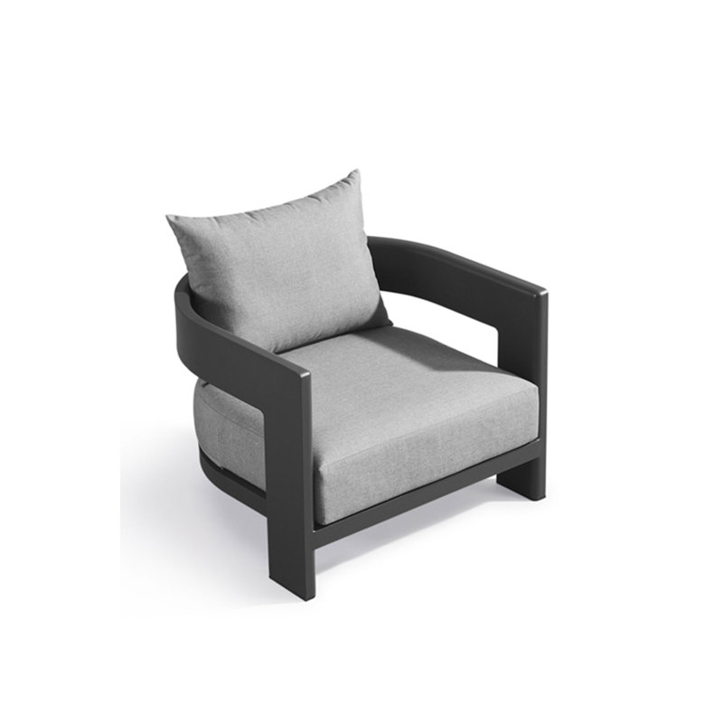 Chaise de patio avec coussins Caicos