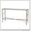 Console 56,5 x 14 x 30 po or antique, plateau en miroir