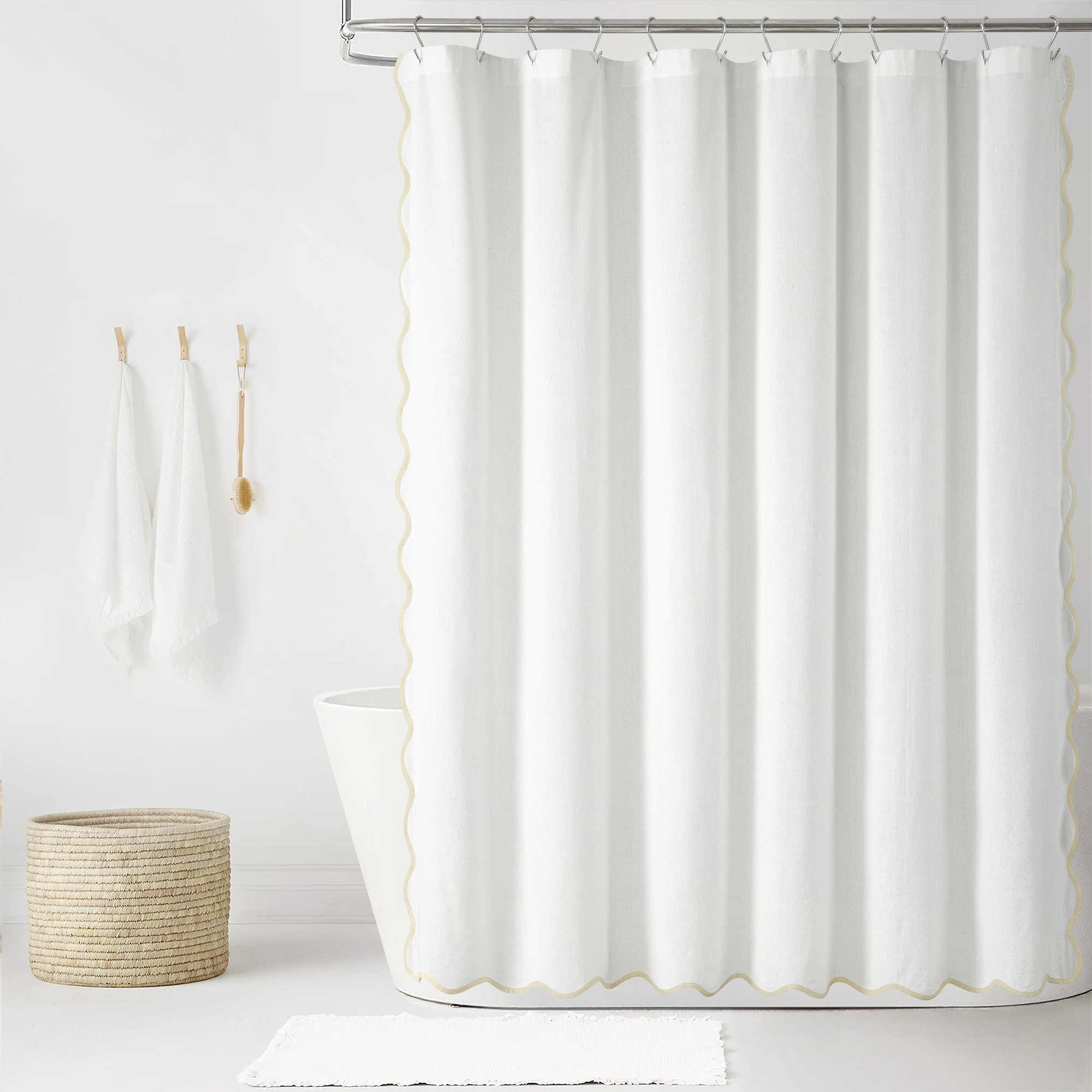 Birch Lane Houston Solid Color Shower Curtain & Reviews | Wayfair