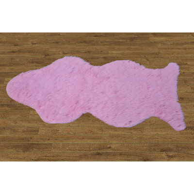 Faux Fur Solid Colour Faux Fur Shag Area Rug