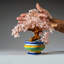 Genuine Rose Quartz Bonsai Tree in Round Ceramic Pot (8.5")