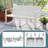Patio Loveseat 2-Person Bench w/ Curved Backrest Slatted Design for Backyard White-1345272355