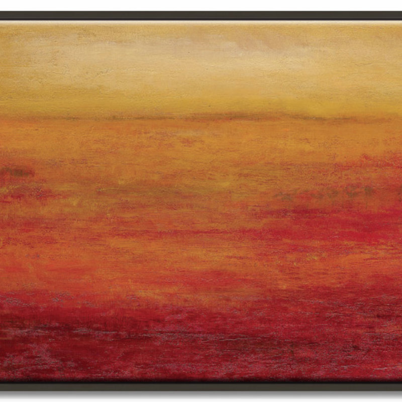 Golden Outback by Karen Hopkins - Print on Canvas, 51 cm H x 152 cm W, Black