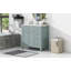 Meuble-lavabo de 91 cm (36 po) avec lavabo intégré, 2 portes et 3 tiroirs, vert