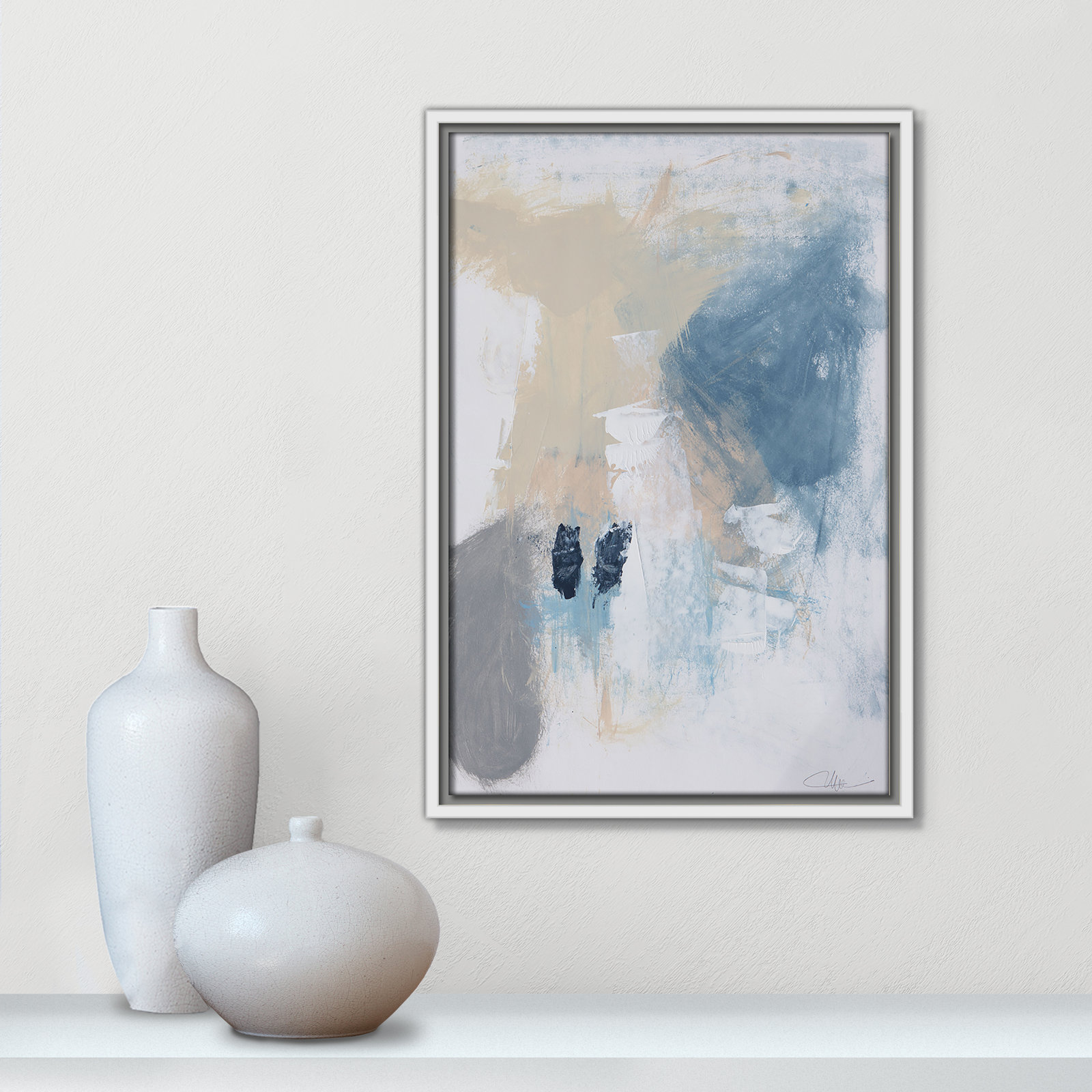 Runa "Coastal Carnival II" Print, White Floater Framed Canvas, No Mat, 19.5" H x 13.5" W x 2" D