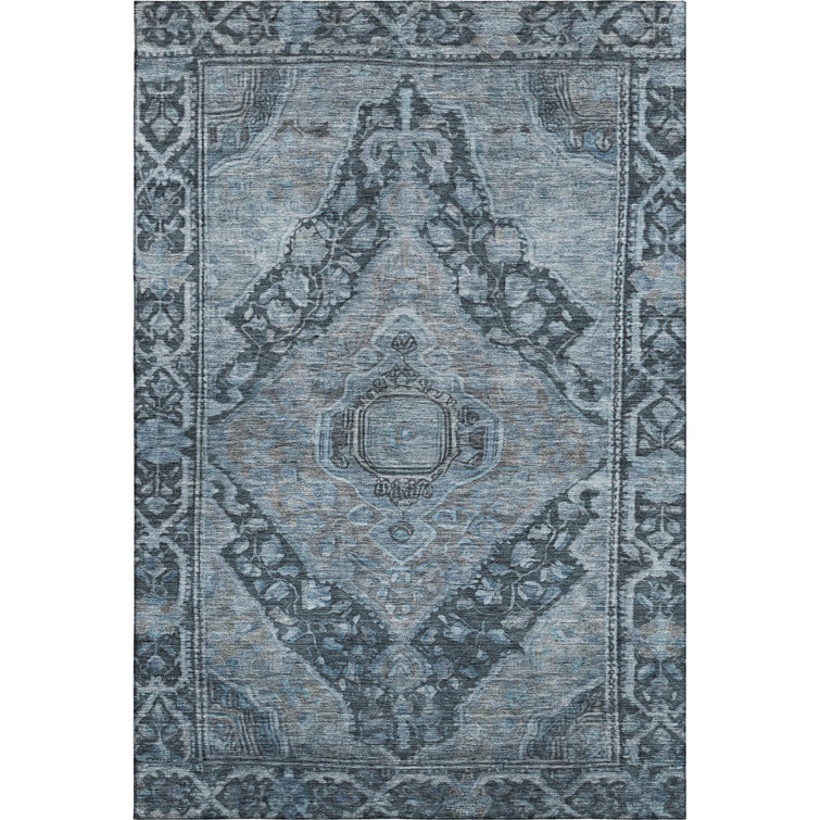 Premium Machine Washable Lubbers AMF1761 Border Rug