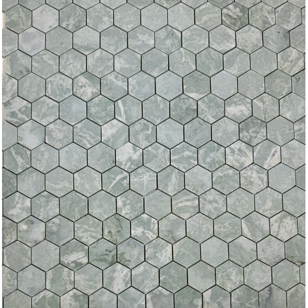 Honed Ming 2" x 2" Marble Hexagonal Mosaic Wall & Floor Tile