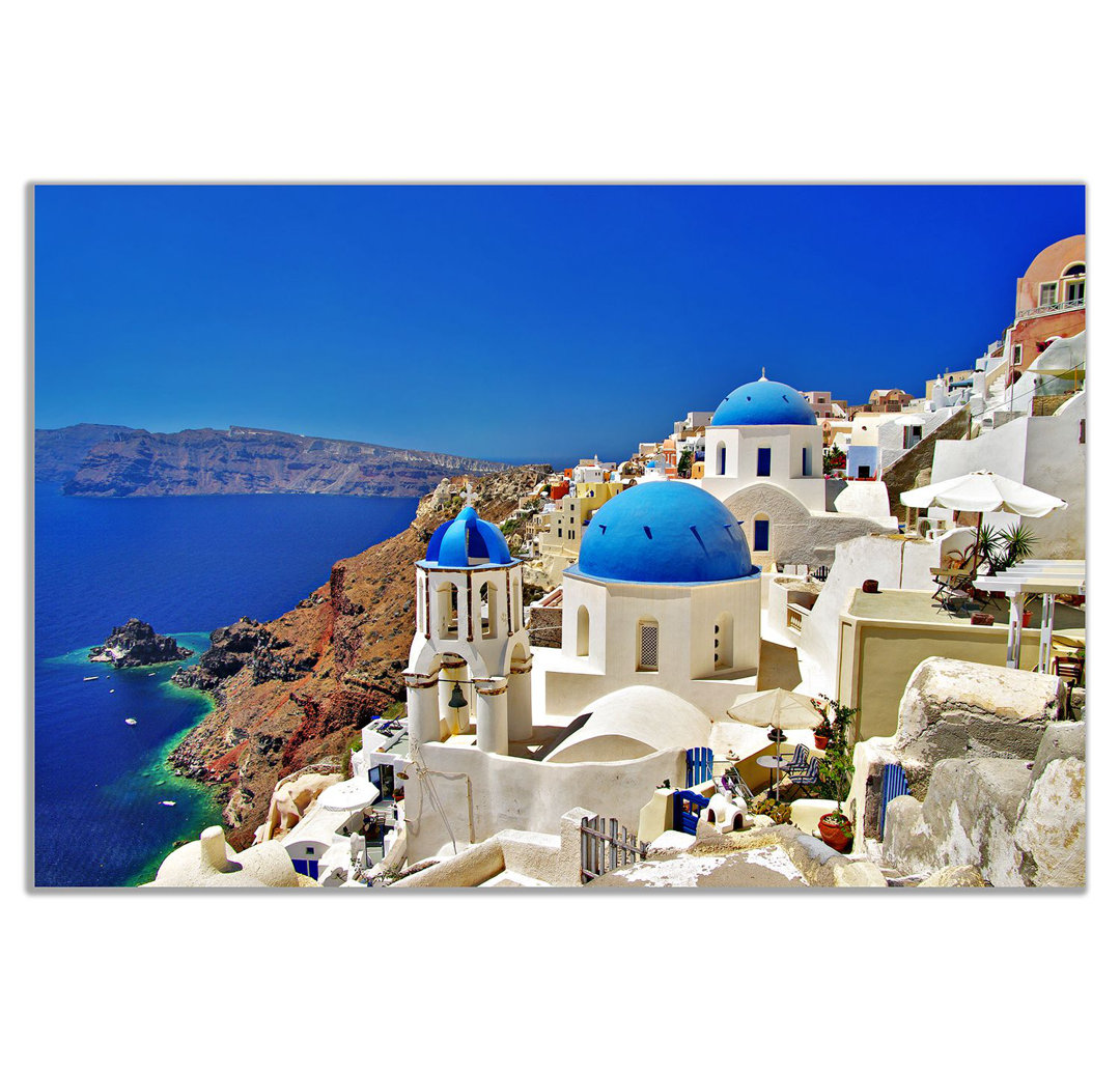 Santorini Greek Islands Canvas Wall Art Picture Print
