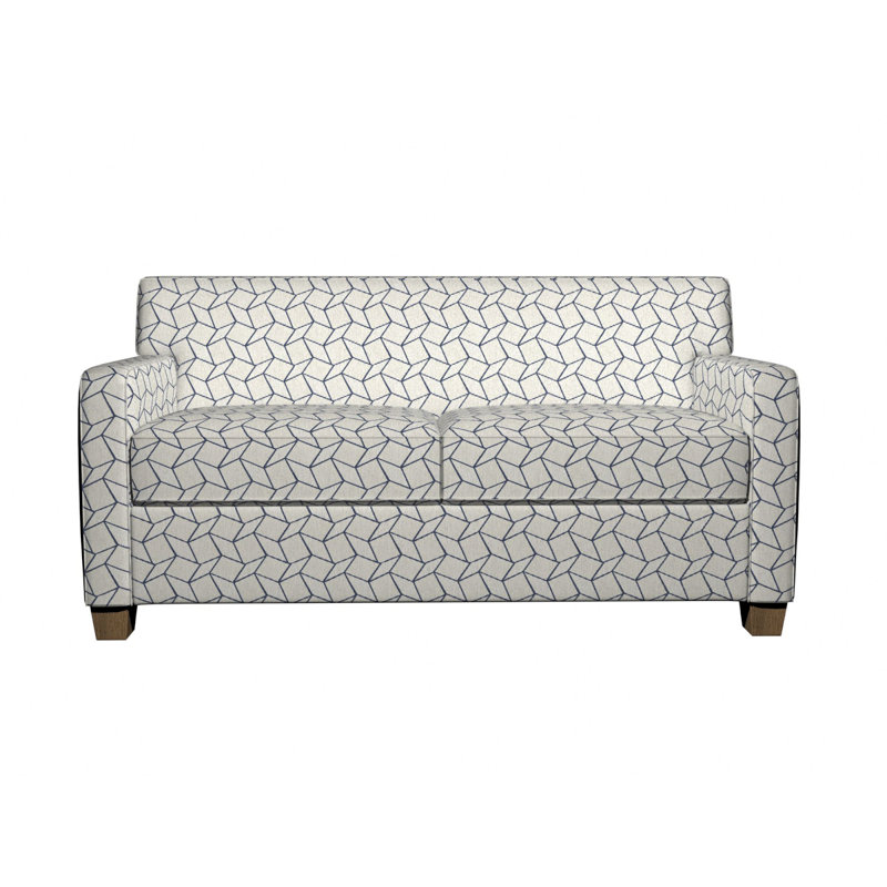 Tissu de lin géométrique, Blanc / noir 2