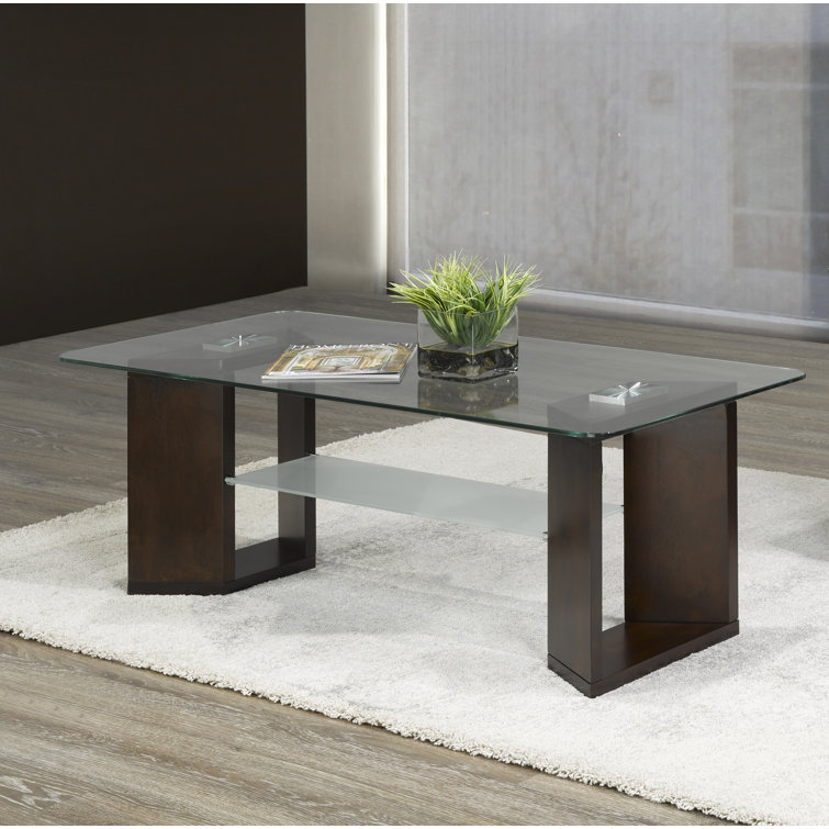 Ivy Bronx Cathryn Glass Top Coffee Table | Wayfair