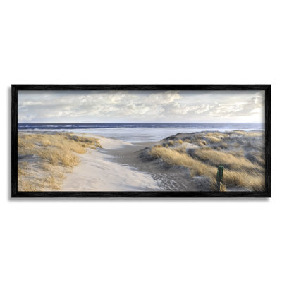 Nuage moelleux panoramique sur la plage, le littoral et les dunes de sable par Mike Calascibetta - photographie