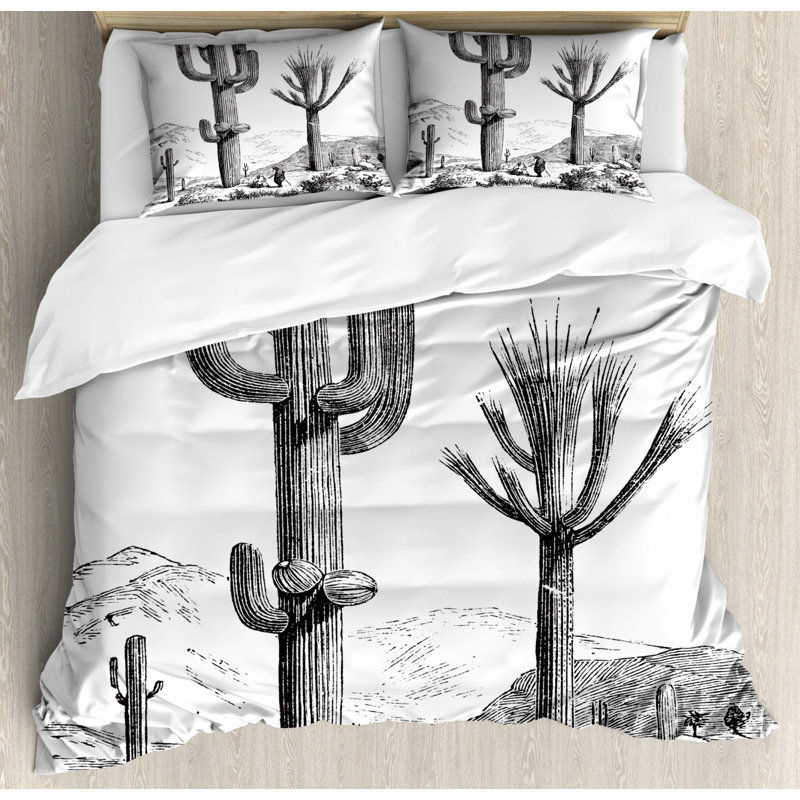 Coastal Polyester Duvet Cover, Queen Duvet Cover + 2 Shams