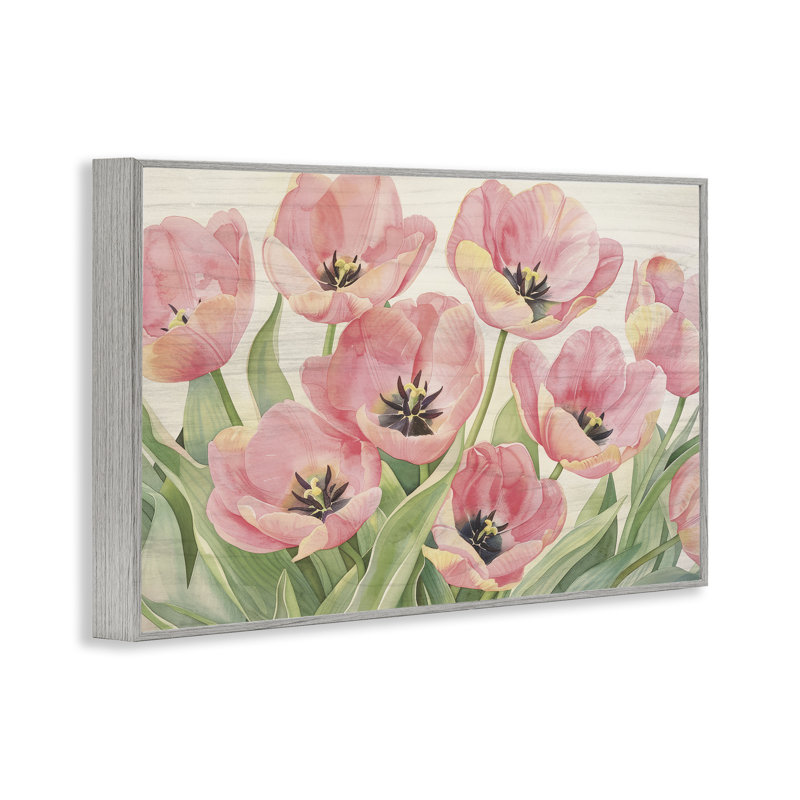 «Stupell Industries Shabby Chic Poppy Garden», art mural encadré par Maya Blooms, H 12 po x l 18 po