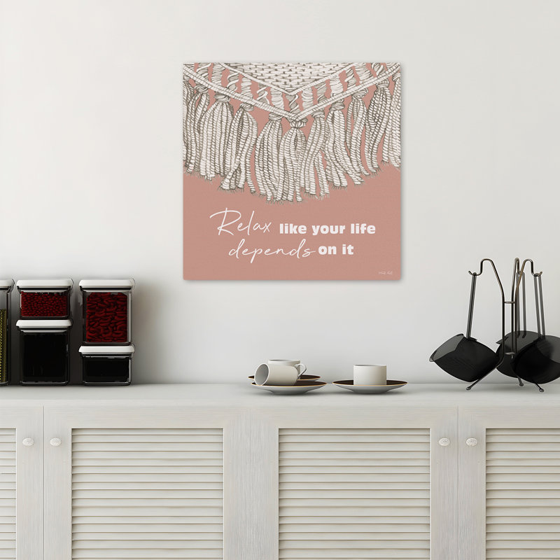 Relax, art typographique bohémien, H 18 po x l 18 po
