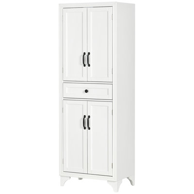 4-Door Storage Cabinet with Drawer and Adjustable Shelves
