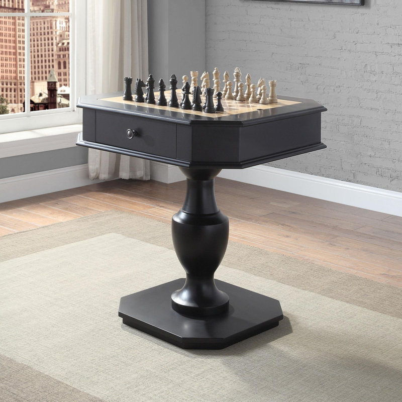 Table de jeu à finition noire
