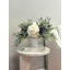 Holiday Arrangement with Sage, Hydrangeas and Pinecones