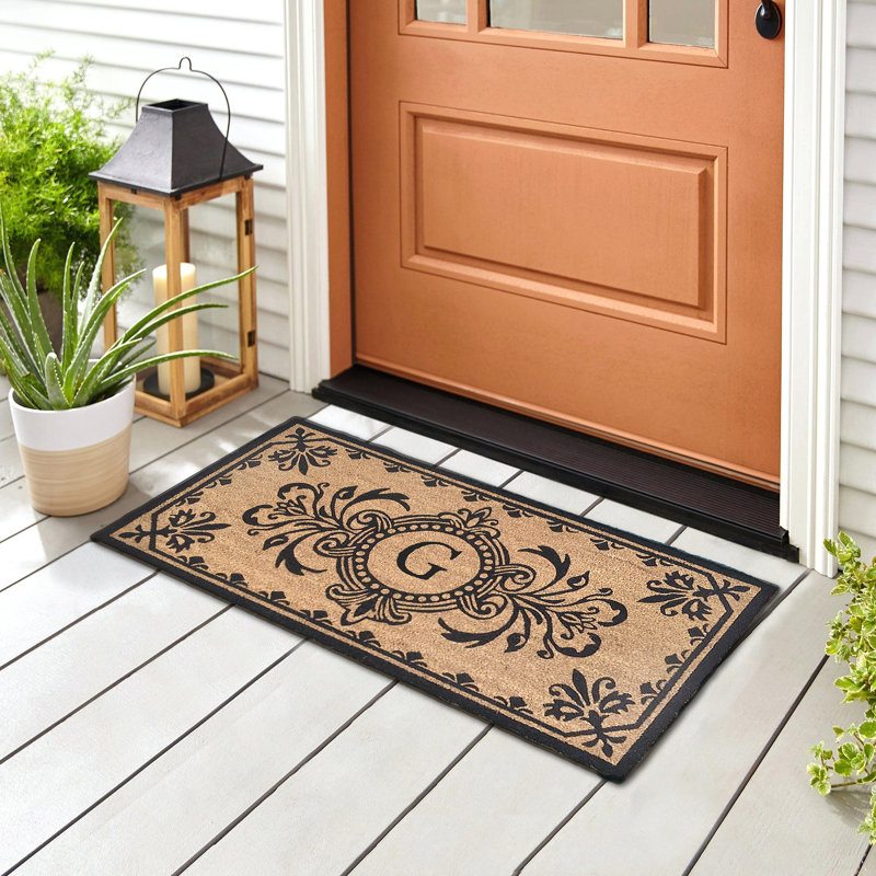 Schuster Personalizable Non-Slip Outdoor Doormat, G, Rectangle 20" W x 40" L